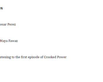 Crooked Power Script where Cesar and Maya introduce themselves